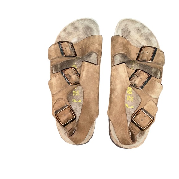 Birkenstock Milano Brown Leather Two Strap Slingback Sandals Size 39 - Picture 2 of 4